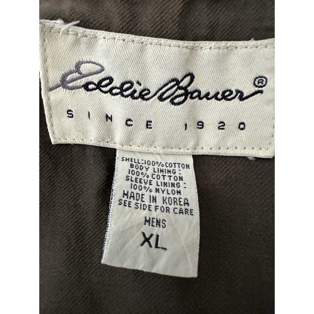VTG Eddie Bauer Canvas Cotton Field Barn Chore Jacket Mens XL Green - Picture 3 of 10